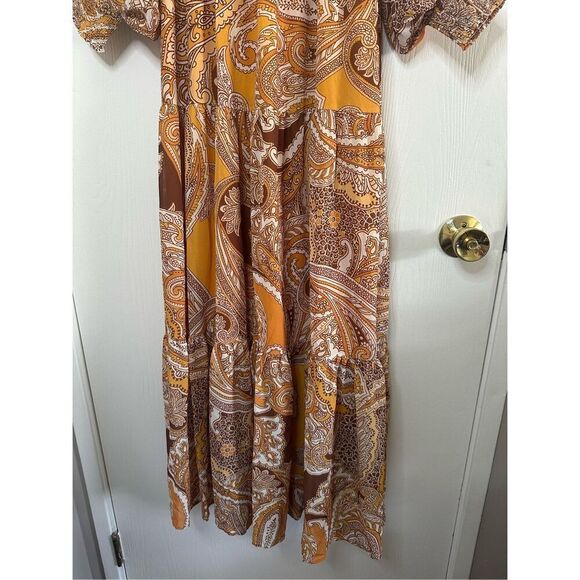Flying Tomato Womens V-Neck Boho Printed Maxi Size Small - Picture 9 of 10